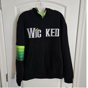 Wicked The Musical Zip Up Hoodie Women Medium Broadway Musical Theater